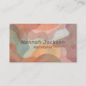 水モダンカラフル色抽象芸術プロフェッショナル 名刺 (正面)