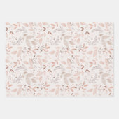 水モダンスタイリッシュ彩植物模様 ラッピングペーパーシート (正面)