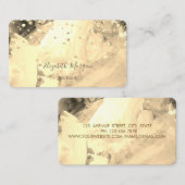 水モダンスタイリッシュ色、金ゴールド紙吹雪 名刺 (正面/裏面)