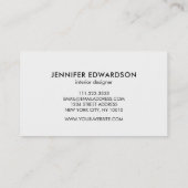 水モダンティール(緑がかった色)(ばちゃばちゃ)跳ねるプロフェッショナル 名刺 (裏面)