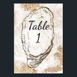 水モダンミニマル色の牡蠣の両面 テーブルナンバー<br><div class="desc">あなたのビーチ結婚式やオイスターローストのための美しいテーブル番号！両面の水の色のアクセントは、上品なビーチエレガンスを強調する。自分のショップで一致するアイテムを検索する。カスタマイズ機能を使用してテーブル番号を編集し、購入するカートに個別に追加する。</div>