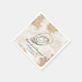 水モダンミニマル色オイスタービーチ結婚式 スタンダードカクテルナプキン (角)