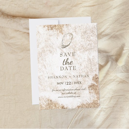 水モダンミニマル色オイスタービーチ セーブザデート