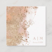 水モダンミニマル色ビーチ結婚式QRコード エンクロージャーカード (正面)