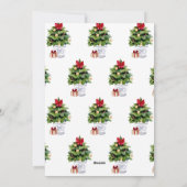 水モダンミニマル色メリークリスマスツリー シーズンカード (裏面)