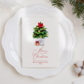 水モダンミニマル色メリークリスマスツリー シーズンカード