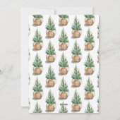 水モダンミニマル色メリー・クリスマスツリー シーズンカード (裏面)