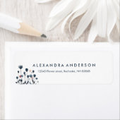 水モダンミニマル色ワイルドフラワー ラベル (インサイチュ)