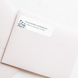 水モダンミニマル色ワイルドフラワー ラベル