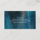 水モダンユニーク色ブルーグリーンミニマリスト 名刺 (裏面)