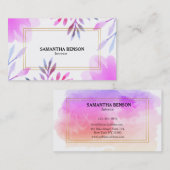 水モダンユニーク色 名刺 (正面/裏面)