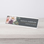 水モダン彩フローラ デスクネームプレート (正面)