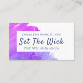 水モダン彩手作り大豆メルトキャンドル石鹸 名刺 (正面)