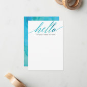 水モダン彩書道個人文房具 ノートカード (正面/裏面インサイチュ)