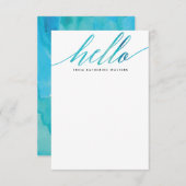 水モダン彩書道個人文房具 ノートカード (正面/裏面)