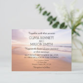 水モダン彩熱帯ビーチ海結婚のカード 招待状 (スタンド正面)