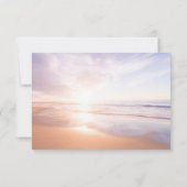 水モダン彩熱帯ビーチ海結婚のカード 招待状 (裏面)