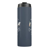 水モダン彩飲料水ネイビーブルーバチェロレッテ タンブラー (正面)