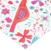 水モダン彩鳥花カラフル絵を描 テーブルクロス (アングル)