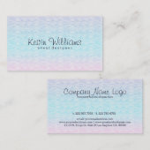 水モダン波の様式化ビーチ 名刺 (正面/裏面)