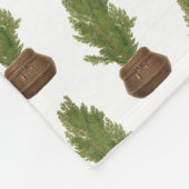 水モダン素朴色クリスマスツリーホリデイ フリースブランケット (角)