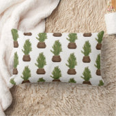 水モダン素朴色クリスマスツリーホリデイ ランバークッション (ブランケット)