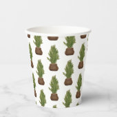 水モダン素朴色クリスマスツリーホリデイ 紙コップ (正面)