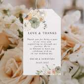 水モダン色かぼちゃと花 ギフトタグ