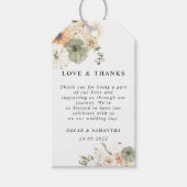 水モダン色かぼちゃと花 ギフトタグ (正面)