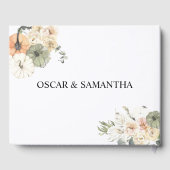 水モダン色かぼちゃと花 ゲストブック (裏面)