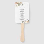 水モダン色かぼちゃと花 ハンドファン (正面)