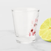 水モダン色さくらんぼ花花結婚の花 ショットグラス (左)