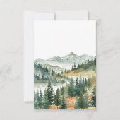 水モダン色のウッドランド動物ありがとう サンキューカード (裏面)