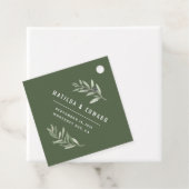 水モダン色のオリーブの枝結婚葉 フェイバータグ (インサイチュ)