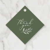 水モダン色のオリーブの枝結婚葉 フェイバータグ (裏面)