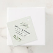 水モダン色のオリーブの枝結婚葉 フェイバータグ (インサイチュ)