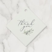 水モダン色のオリーブの枝結婚葉 フェイバータグ (裏面)