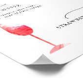 水モダン色のシグネチャードリンクのメ結婚ニュー ポスター (角)