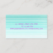 水モダン色のストライプ,唇 – メイクアップアーティスト 名刺 (裏面)