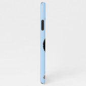 水モダン色のパンダの名前とパステルブルー iPhoneケース (右側)