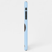 水モダン色のパンダの名前とパステルブルー iPhoneケース (左側)