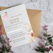 水モダン色のパンパスジェンダーが侵略を明らかにする 案内状