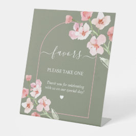 水モダン色のフローラ自然アーチが好み 台座サイン