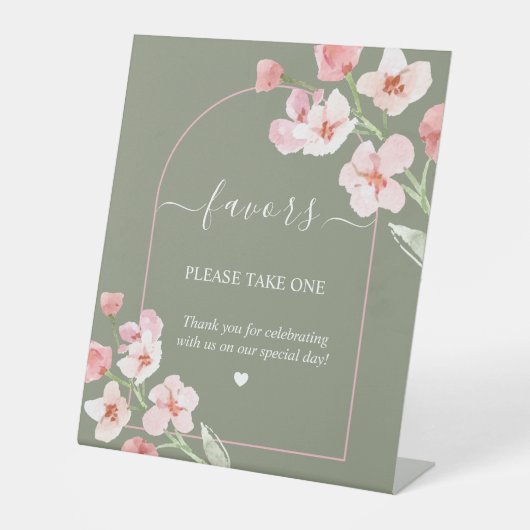 水モダン色のフローラ自然アーチが好み 台座サイン (正面)