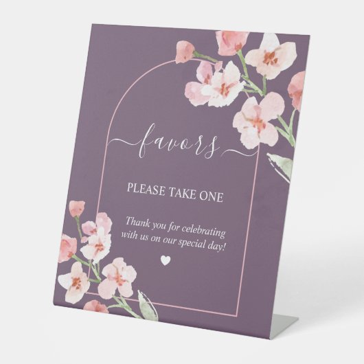 水モダン色のフローラ自然アーチが好み 台座サイン (正面)