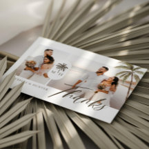 水モダン色のヤシの木モノグラム結婚の写真