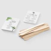 水モダン色のヤシ結婚の木 ハンドファン (組立なし)