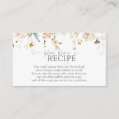 水モダン色のレシピの花を持って来て エンクロージャーカード (正面)