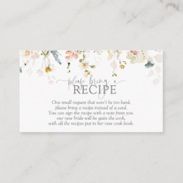 水モダン色のレシピの花を持って来て エンクロージャーカード