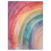 水モダン色のレパーソナライズされたインボー クリップボード (裏面)